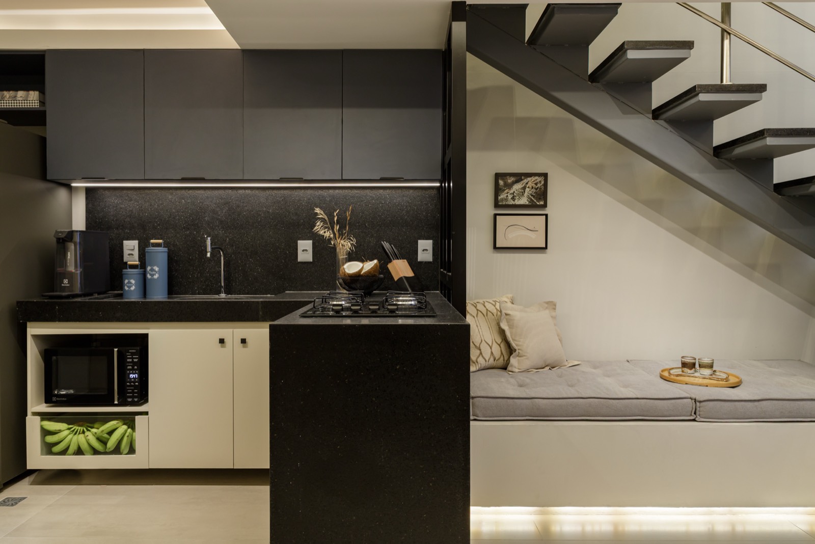 Área de leitura — projeto de arquitetura por Renata Dantas